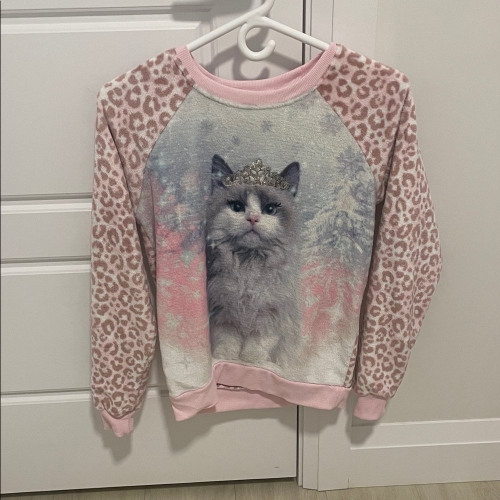 Pink Cat Print Pj set for Kids